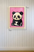Fille á Fille Design Studio-Panda Tufted Artwork Tablo-Tablo-4-milagron.live