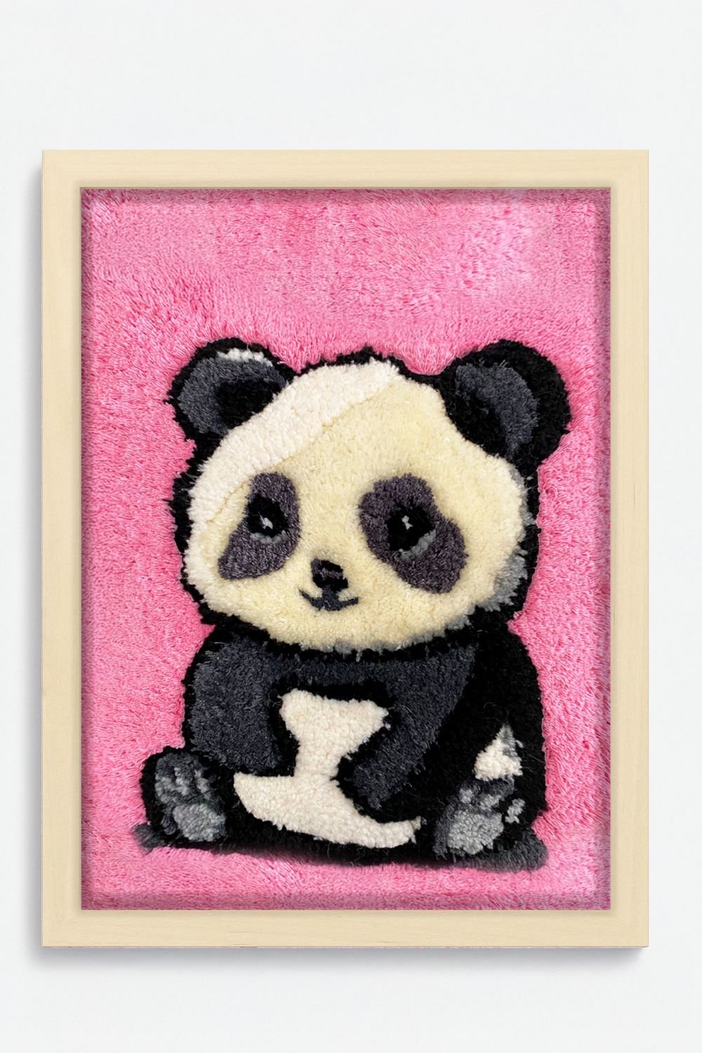 Fille á Fille Design Studio-Panda Tufted Artwork Tablo-Tablo-5-milagron.live