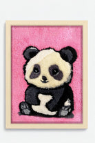 Fille á Fille Design Studio-Panda Tufted Artwork Tablo-Tablo-5-milagron.live