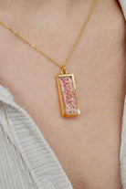 Fiorel Design-Depth Of Pink Rectangle Kolye-Kolye-2-milagron.live