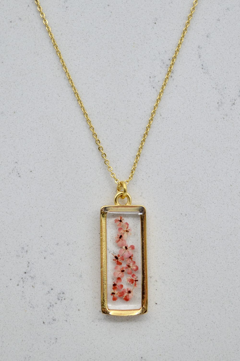 Fiorel Design-Depth Of Pink Rectangle Kolye-Kolye-3-milagron.live