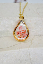 Fiorel Design-Depth Of Pink Teardrop Kolye-Kolye-1-milagron.live