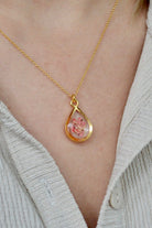 Fiorel Design-Depth Of Pink Teardrop Kolye-Kolye-2-milagron.live