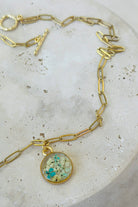 Fiorel Design-Golden Garden Circle - Blue-Kolye-1-milagron.live