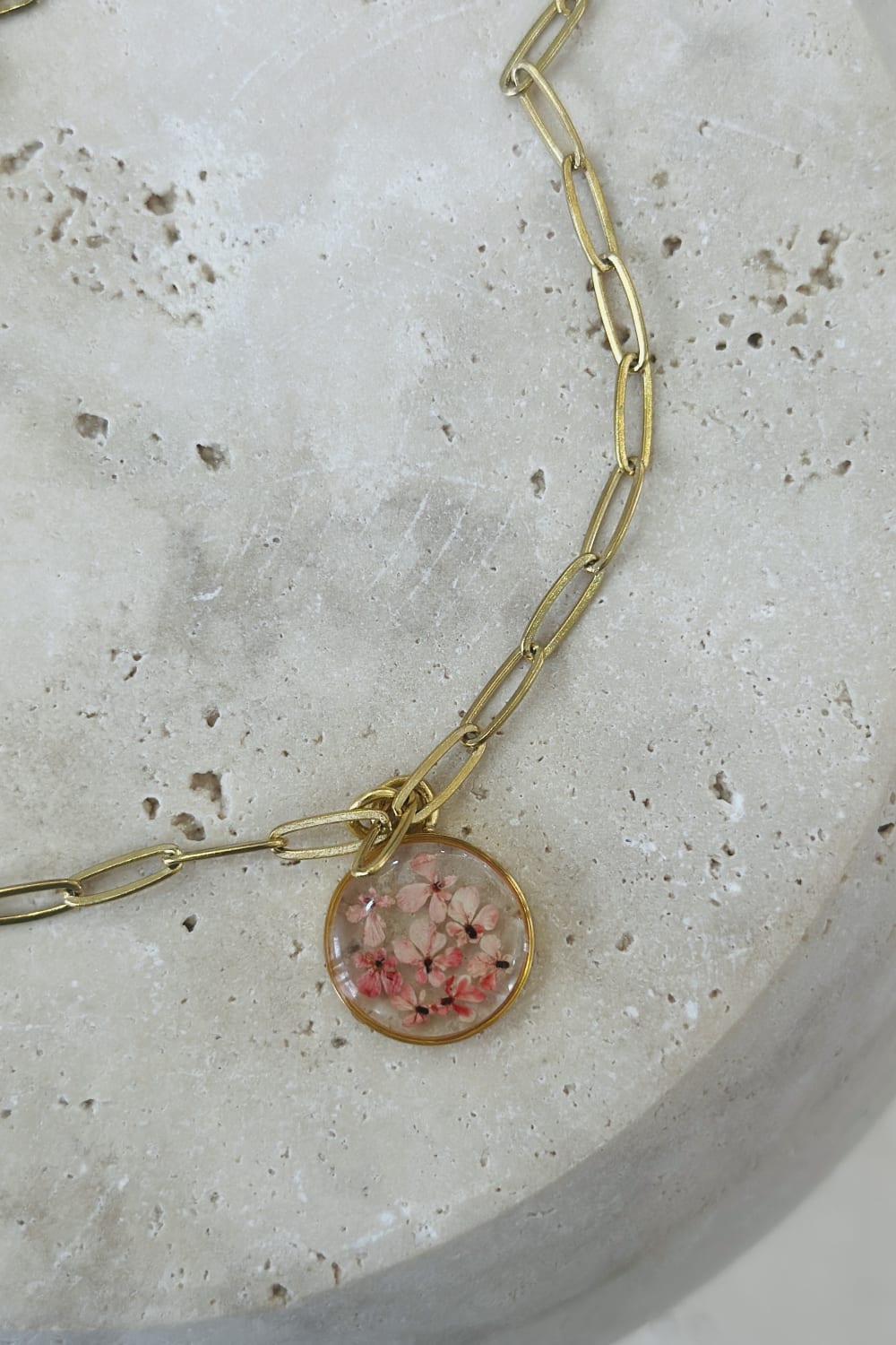 Fiorel Design-Golden Garden Circle - Pink-Kolye-1-milagron.live