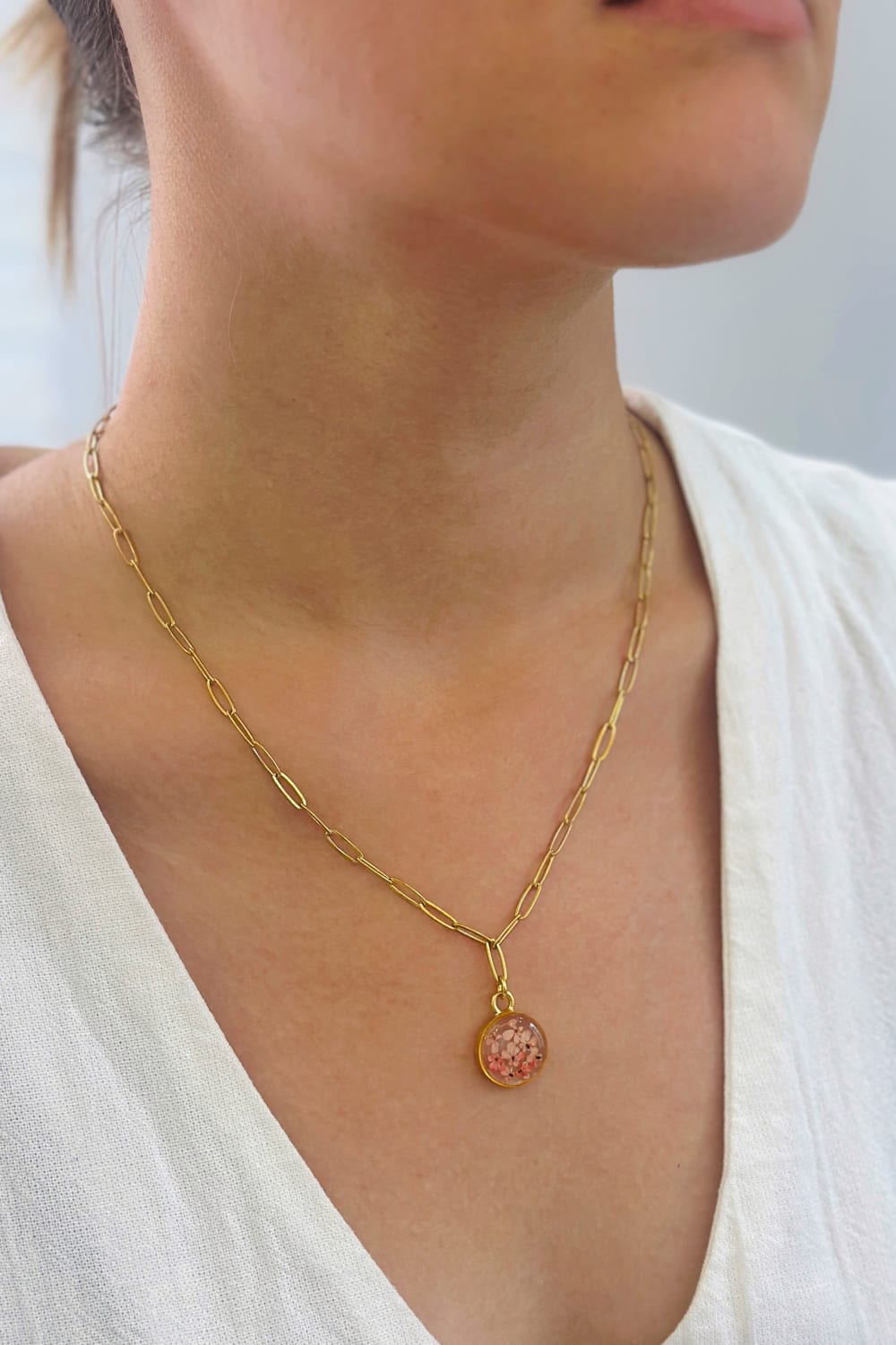 Fiorel Design-Golden Garden Circle - Pink-Kolye-2-milagron.live