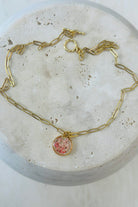 Fiorel Design-Golden Garden Circle - Pink-Kolye-3-milagron.live