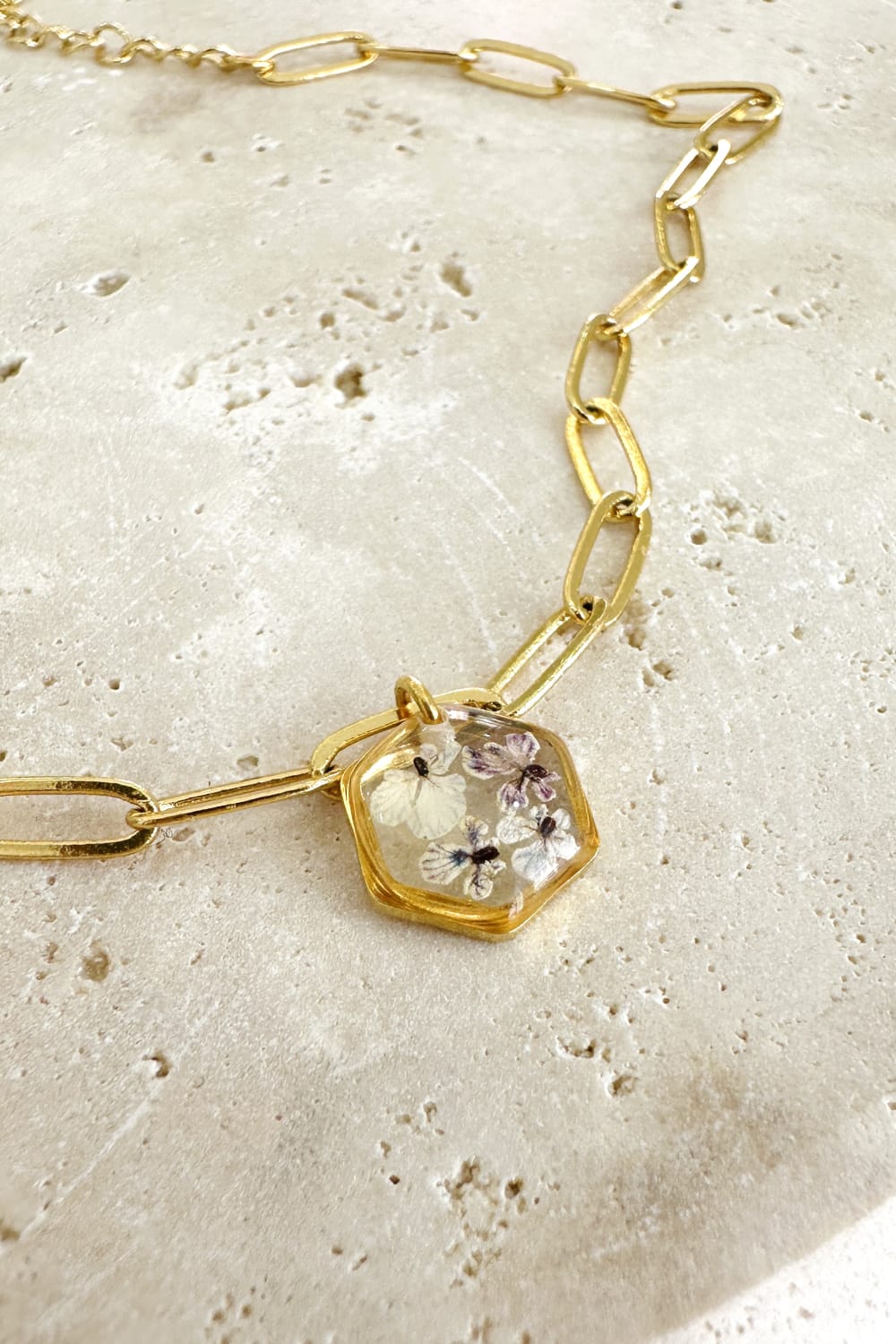 Fiorel Design-Golden Garden Hexagon - Lilac Bileklik-Bileklik-1-milagron.live