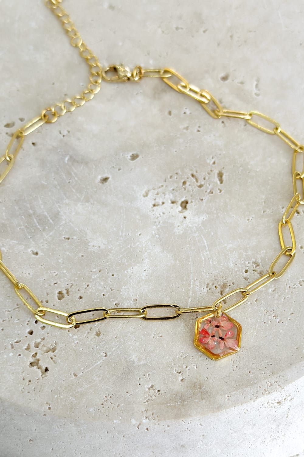 Fiorel Design-Golden Garden Hexagon - Pink Bileklik-Bileklik-3-milagron.live