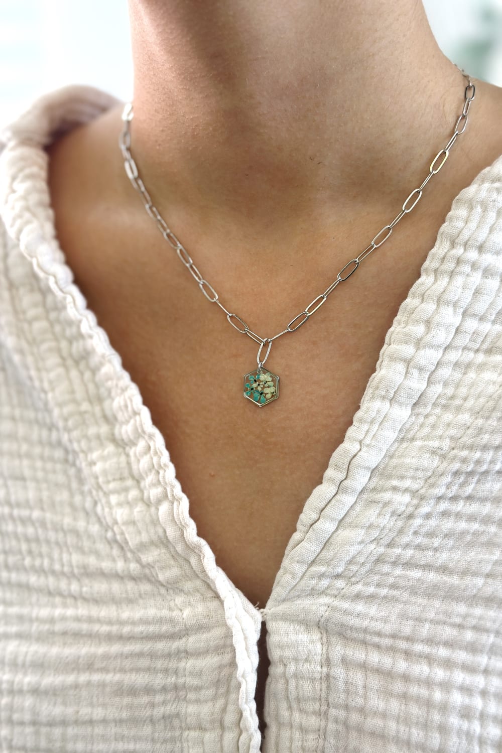 Fiorel Design-Golden Garden Rhodium - Blue-Kolye-2-milagron.live