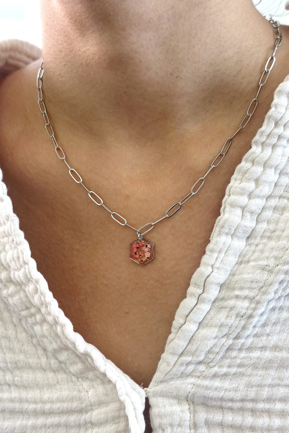 Fiorel Design-Golden Garden Rhodium - Pink-Kolye-2-milagron.live