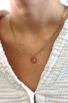 Fiorel Design-Golden Garden Rhodium - Pink-Kolye-2-milagron.live
