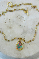 Fiorel Design-Golden Garden Teardrop - Ocean-Kolye-3-milagron.live