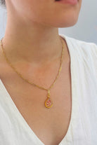 Fiorel Design-Golden Garden Teardrop - Pink-Kolye-2-milagron.live