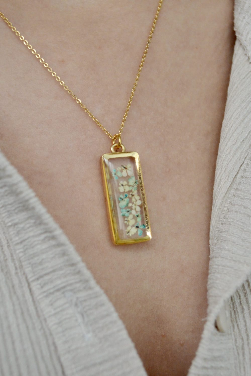 Fiorel Design-Happy Blue Sky Rectangle Kolye-Kolye-2-milagron.live