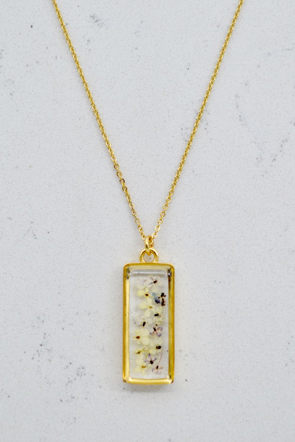 Fiorel Design-Muted Violet Rectangle Kolye-Kolye-1-milagron.live