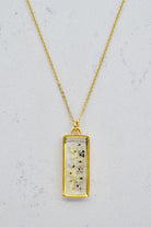 Fiorel Design-Muted Violet Rectangle Kolye-Kolye-1-milagron.live
