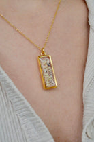 Fiorel Design-Muted Violet Rectangle Kolye-Kolye-3-milagron.live