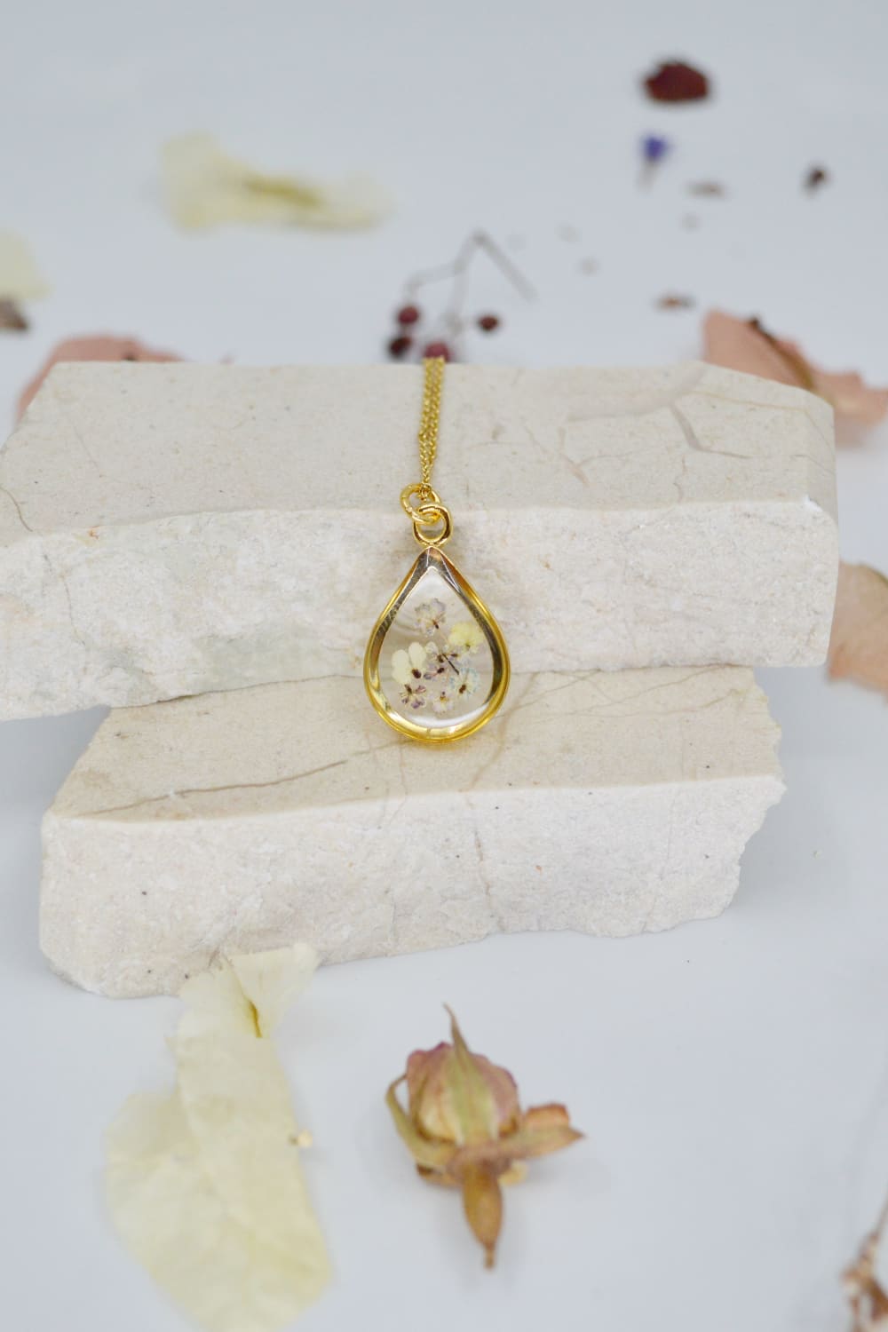 Fiorel Design-Muted Violet Teardrop Kolye-Kolye-1-milagron.live