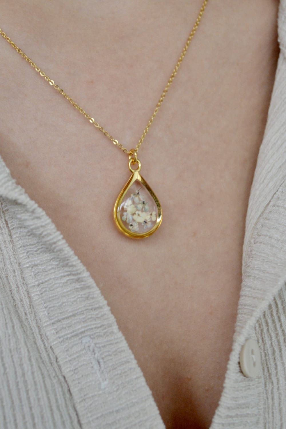 Fiorel Design-Muted Violet Teardrop Kolye-Kolye-2-milagron.live