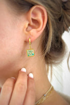 Fiorel Design-Teeny Weeny Drop Square - Blue-Küpe-2-milagron.live