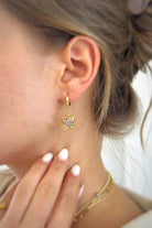 Fiorel Design-Teeny Weeny Drop Square - Lilac-Küpe-2-milagron.live