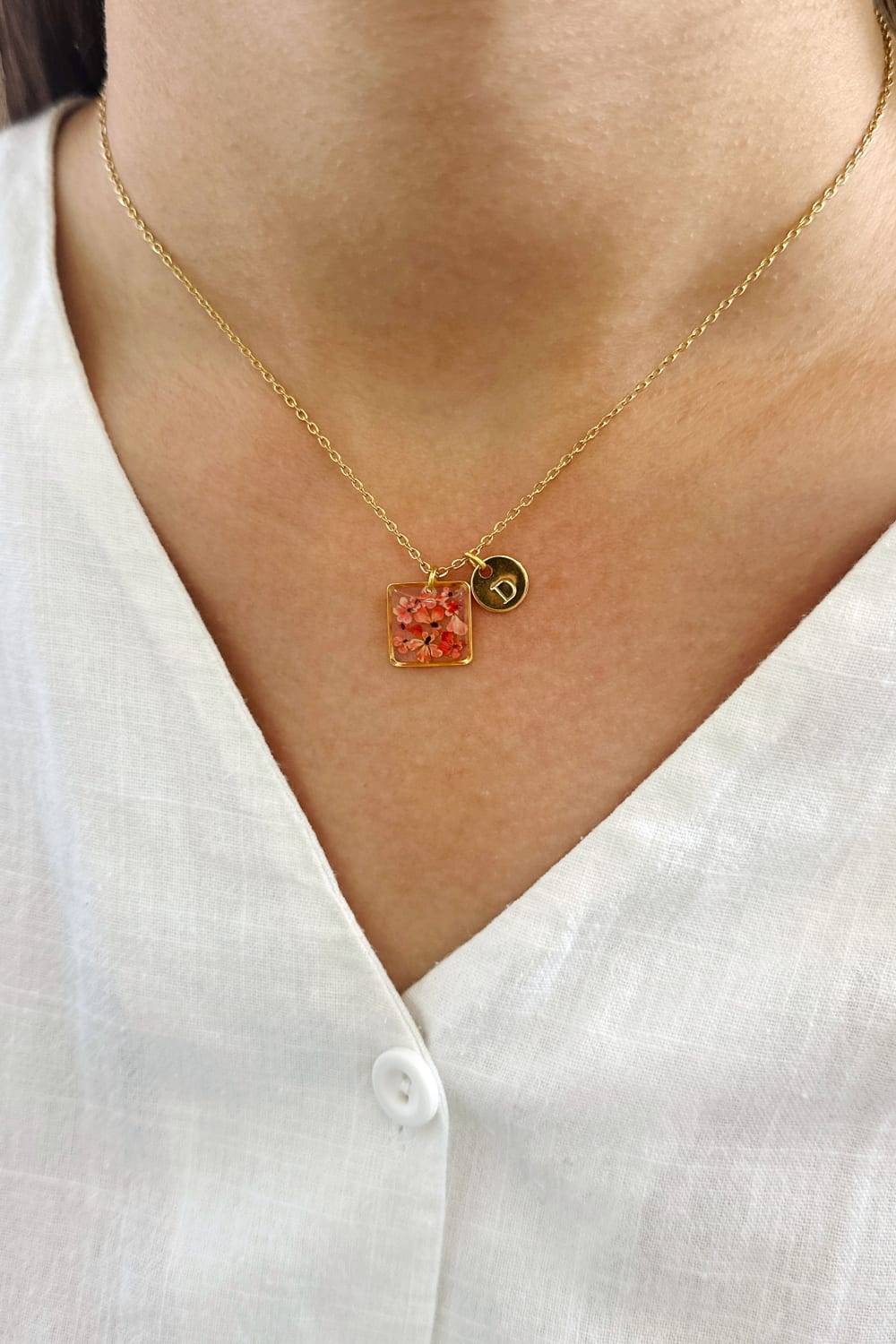 Fiorel Design-Teeny Weeny Square - Pink-Kolye-1-milagron.live