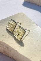 Fiorel Design-Teeny Weeny Square Rhodium - White-Küpe-3-milagron.live