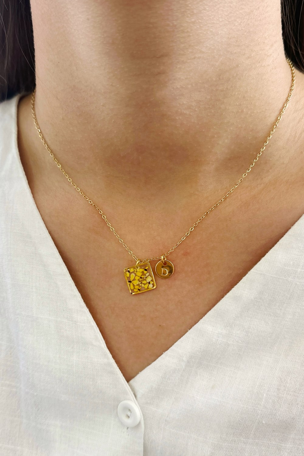 Fiorel Design-Teeny Weeny Square - Yellow-Kolye-1-milagron.live