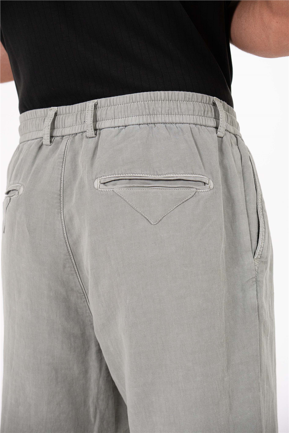 Beli Lastikli Arkası Çift Fleto Cepli Jogger Erkek Pantolon