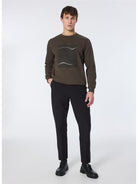 GMG Firenze-Bisiklet Yaka Dalga Baskılı Erkek Sweatshirt-SWEATSHIRT-5-milagron.live