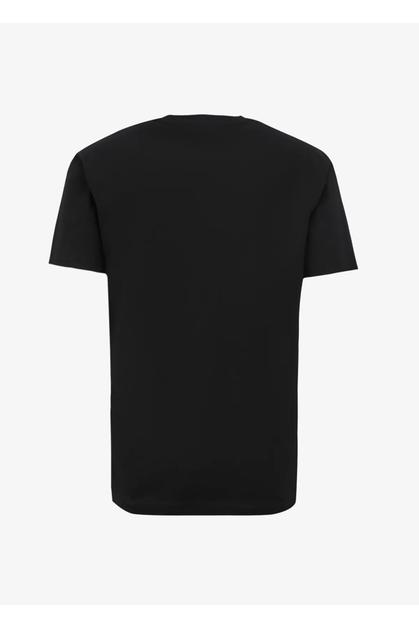 Bisiklet Yaka Göğsü Baskılı %100 Pamuk Oversize Erkek T-Shirt