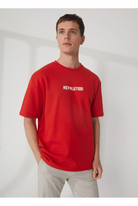 GMG Firenze-Bisiklet Yaka Oversize Baskılı-T-Shirts-1-milagron.live