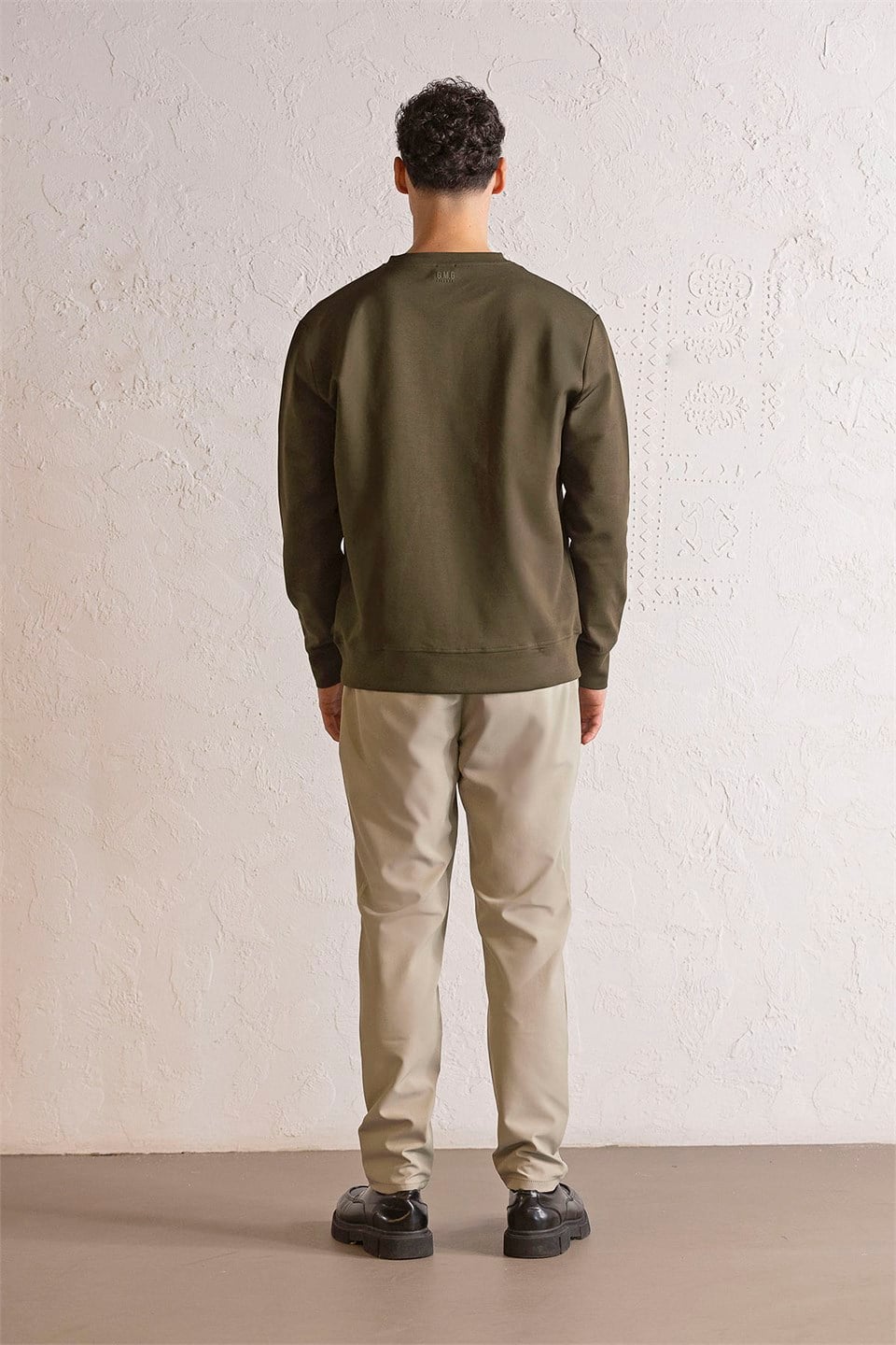 GMG Firenze-Bisiklet Yaka Kabartma Baskılı Erkek Sweatshirt-Winter'26-3-milagron.live