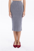 GMG Firenze-Slim Fit Basic Midi Boy Kadın Triko Etek-ETEK-1-milagron.live