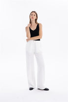 GMG Firenze-V Yaka Slim Fit İnce Askılı Triko Kadın Atlet-Summer'25-11-milagron.live