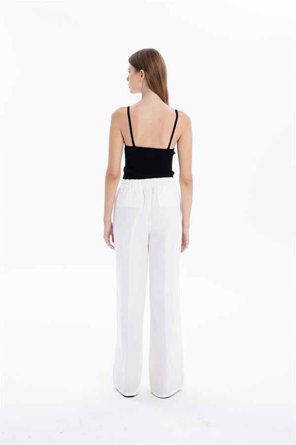 GMG Firenze-V Yaka Slim Fit İnce Askılı Triko Kadın Atlet-Summer'25-13-milagron.live