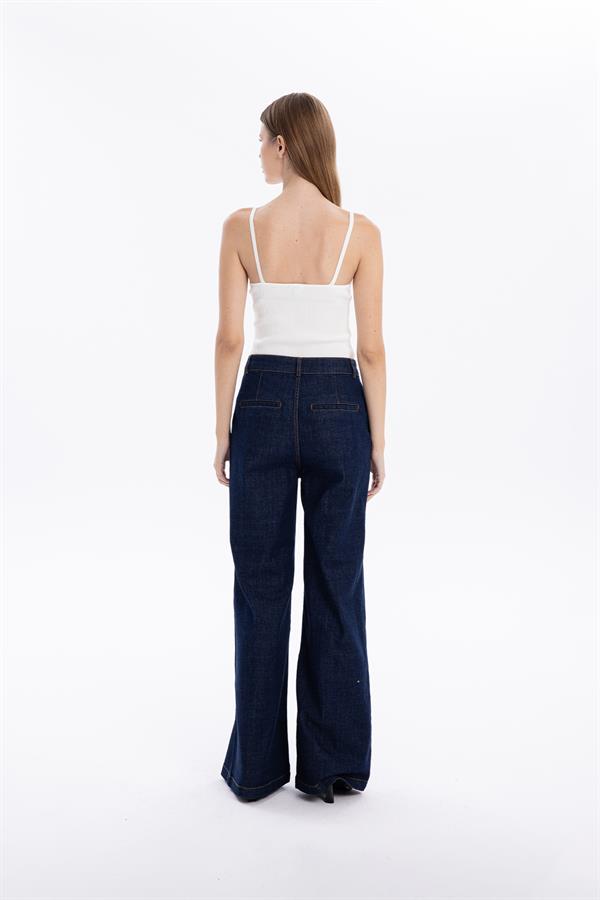 GMG Firenze-Yüksek Bel Wide Leg Bol Paça Denim Kadın Jean Pantolon-//Özel Fi̇yatlar-13-milagron.live