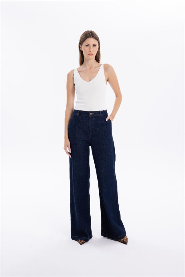GMG Firenze-Yüksek Bel Wide Leg Bol Paça Denim Kadın Jean Pantolon-//Özel Fi̇yatlar-9-milagron.live