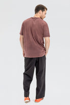 GNP İstanbul-Acid Washed Cut And Sew Burgundy T-shirt-T-Shirts-2-milagron.live