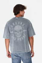 GNP İstanbul-Denim Washed Printed Oversize T-shirt-T-Shirts-1-milagron.live