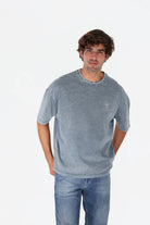 GNP İstanbul-Denim Washed Printed Oversize T-shirt-T-Shirts-2-milagron.live