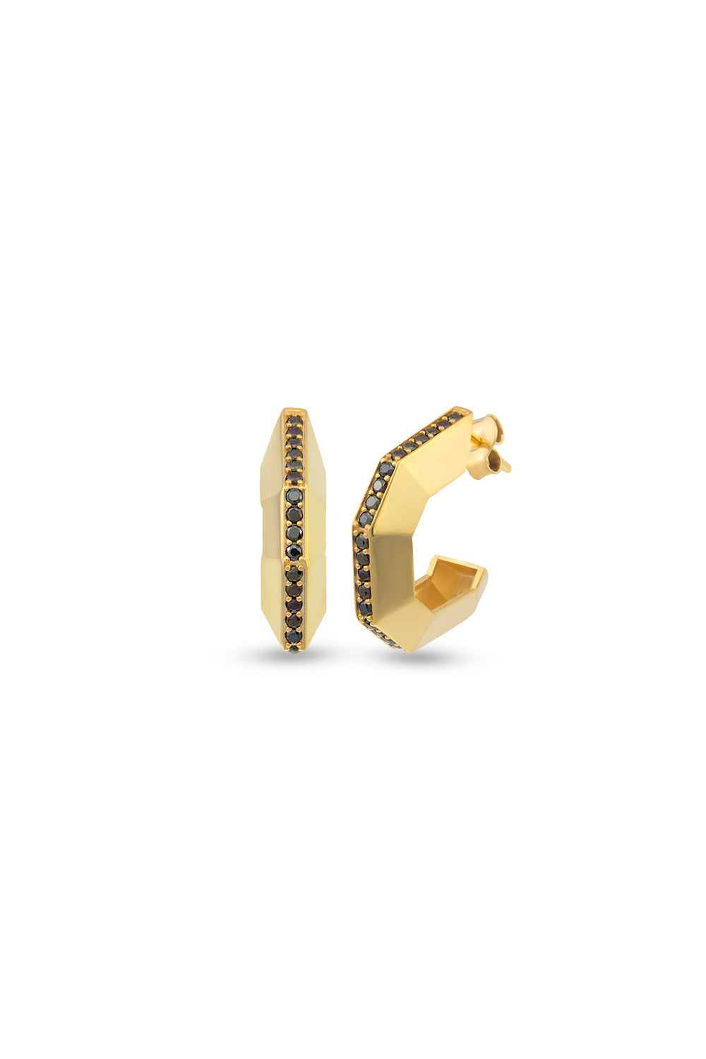 Gal İstanbul-Nova Küpe Gold x Black-Küpe-1-milagron.live