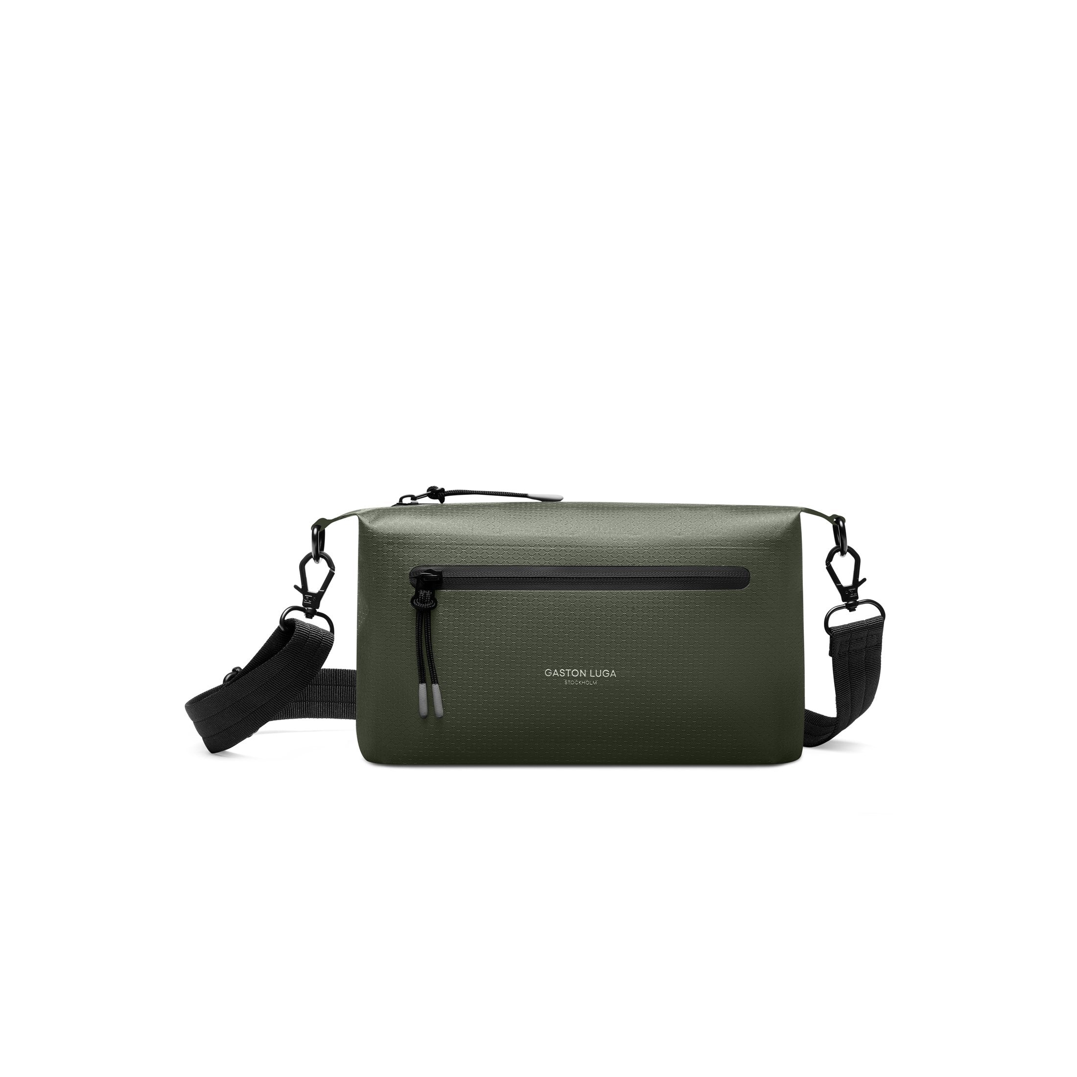 Gaston Luga-Gaston Luga Lightweight Duo Seal Crossbody Omuz çantası Olive-Omuz Çantası-1-milagron.live