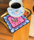 Dekoratif Pembe At Desenli Kokteyl Peçete