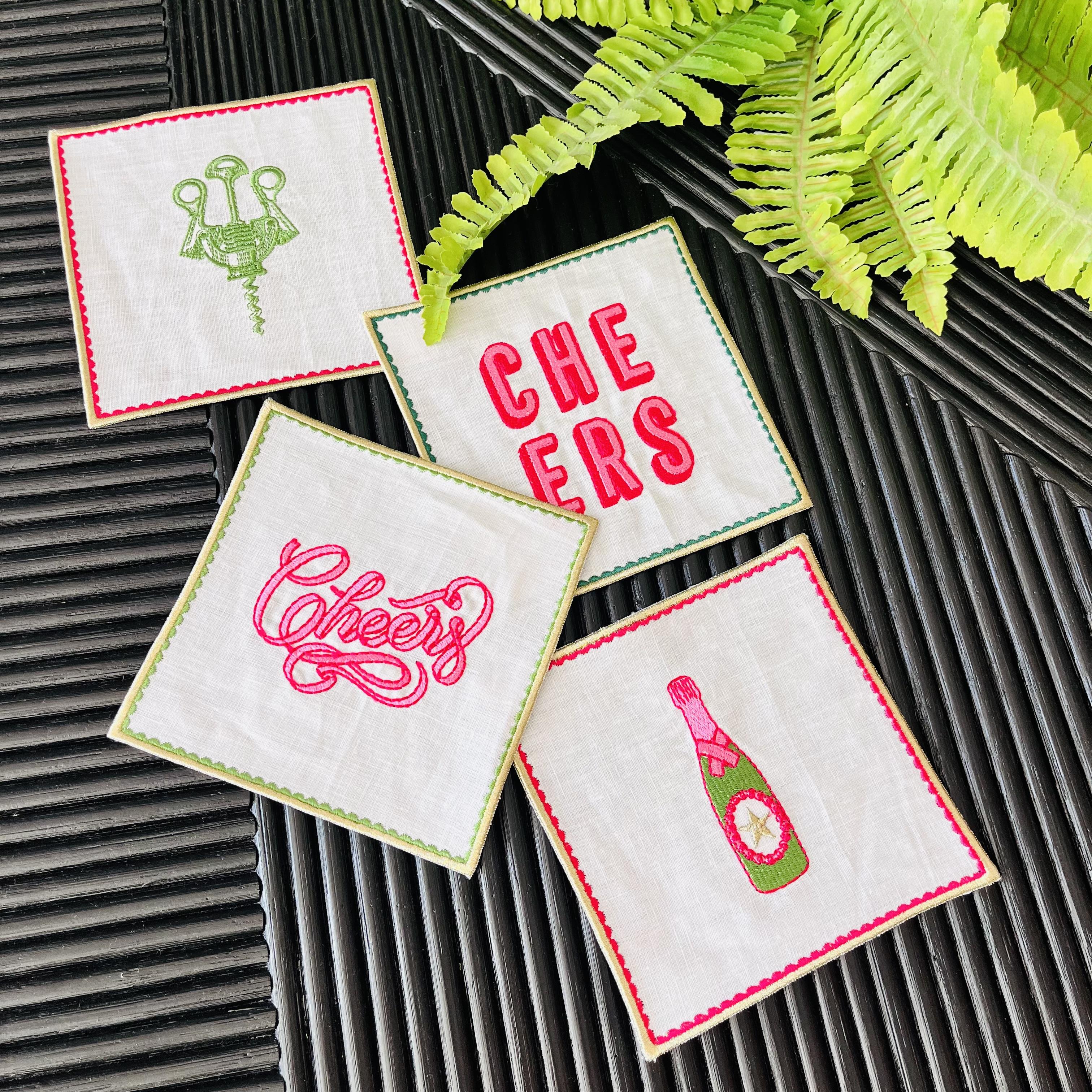 Cheers Temalı Kokteyl Peçete Seti ( 4 Adet )