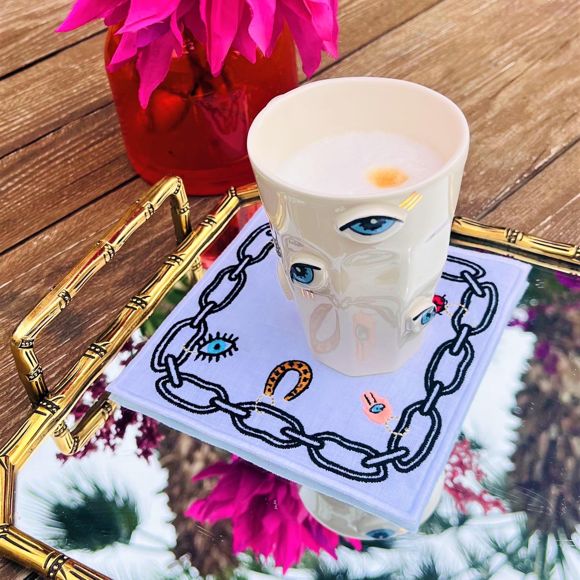 Lucky Charm Serisi Beyaz Kokteyl Peçete ( 1 Adet )