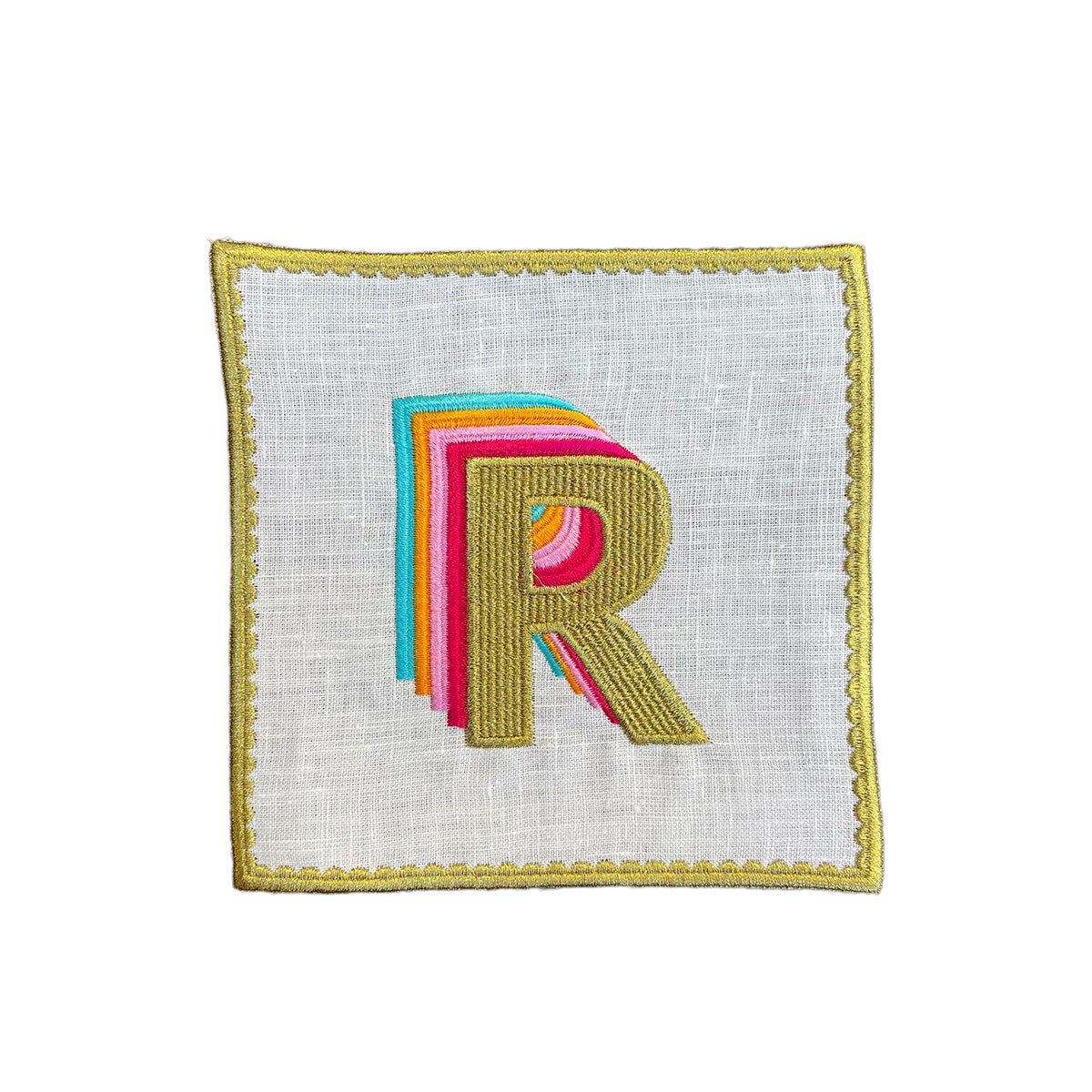 Rainbow ´´R´´ Harfi Krem Kokteyl Peçete  (1 Adet)