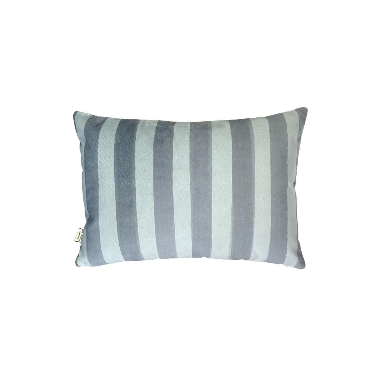 Gri Çizgili Kadife Kırlent Kılıfı ( 35 cm x 50 cm )