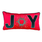 Joy Desenli Kırmızı Kadife Kırlent Kılıfı 30 x 60